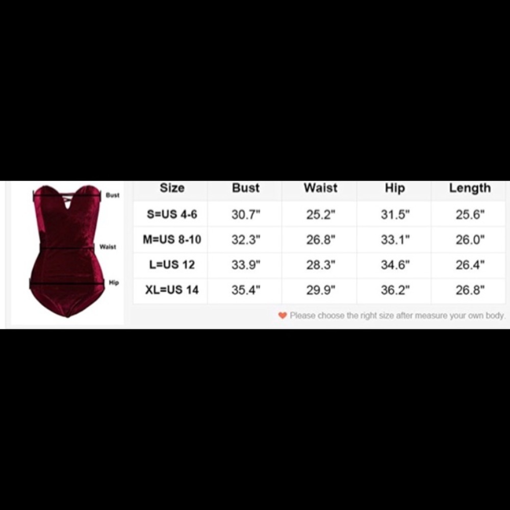 đź’‹Kemba Maroon Velvet Bandeau Lace back bodysuitđź’‹ - Picture 8 of 8